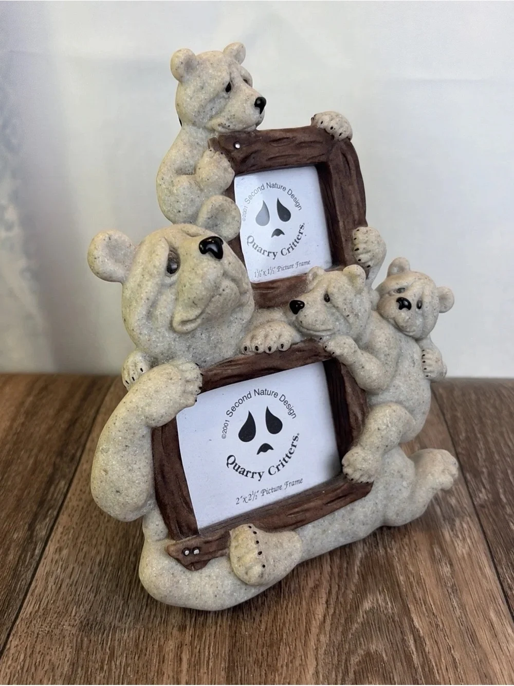 Quarry Critters Second Nature Design Bears 2 Spot Photo Frame